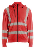 Blaklader High Vis Sweatshirt 35732538 afneembare capuchon HiVis fluo rood(5500)
