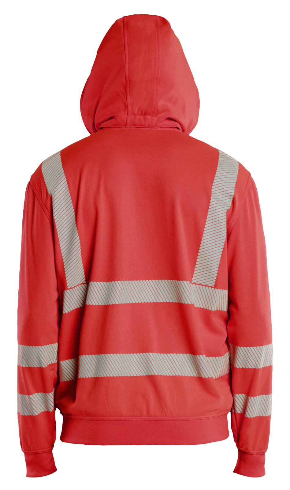 Blaklader High Vis Sweatshirt 35732538 afneembare capuchon HiVis fluo rood(5500)