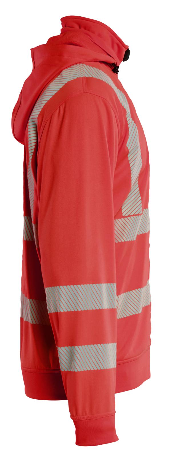 Blaklader High Vis Sweatshirt 35732538 afneembare capuchon HiVis fluo rood(5500)