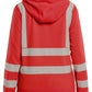 Blaklader Dames Sweatshirt 35742538 afneembare capuchon High Vis fluo rood(5500)