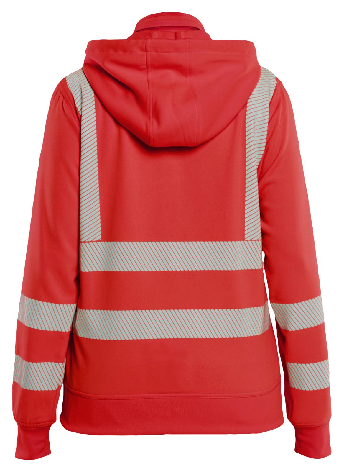 Blaklader Dames Sweatshirt 35742538 afneembare capuchon High Vis fluo rood(5500)