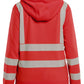 Blaklader Dames Sweatshirt 35742538 afneembare capuchon High Vis fluo rood(5500)