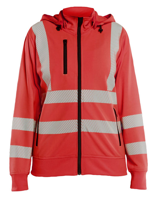 Blaklader Dames Sweatshirt 35742538 afneembare capuchon High Vis fluo rood(5500)