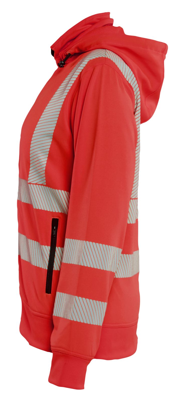 Blaklader Dames Sweatshirt 35742538 afneembare capuchon High Vis fluo rood(5500)