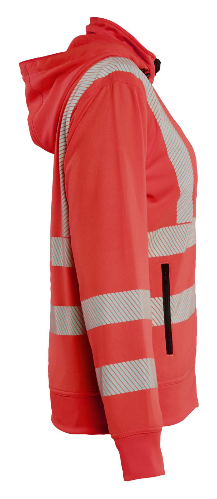 Blaklader Dames Sweatshirt 35742538 afneembare capuchon High Vis fluo rood(5500)