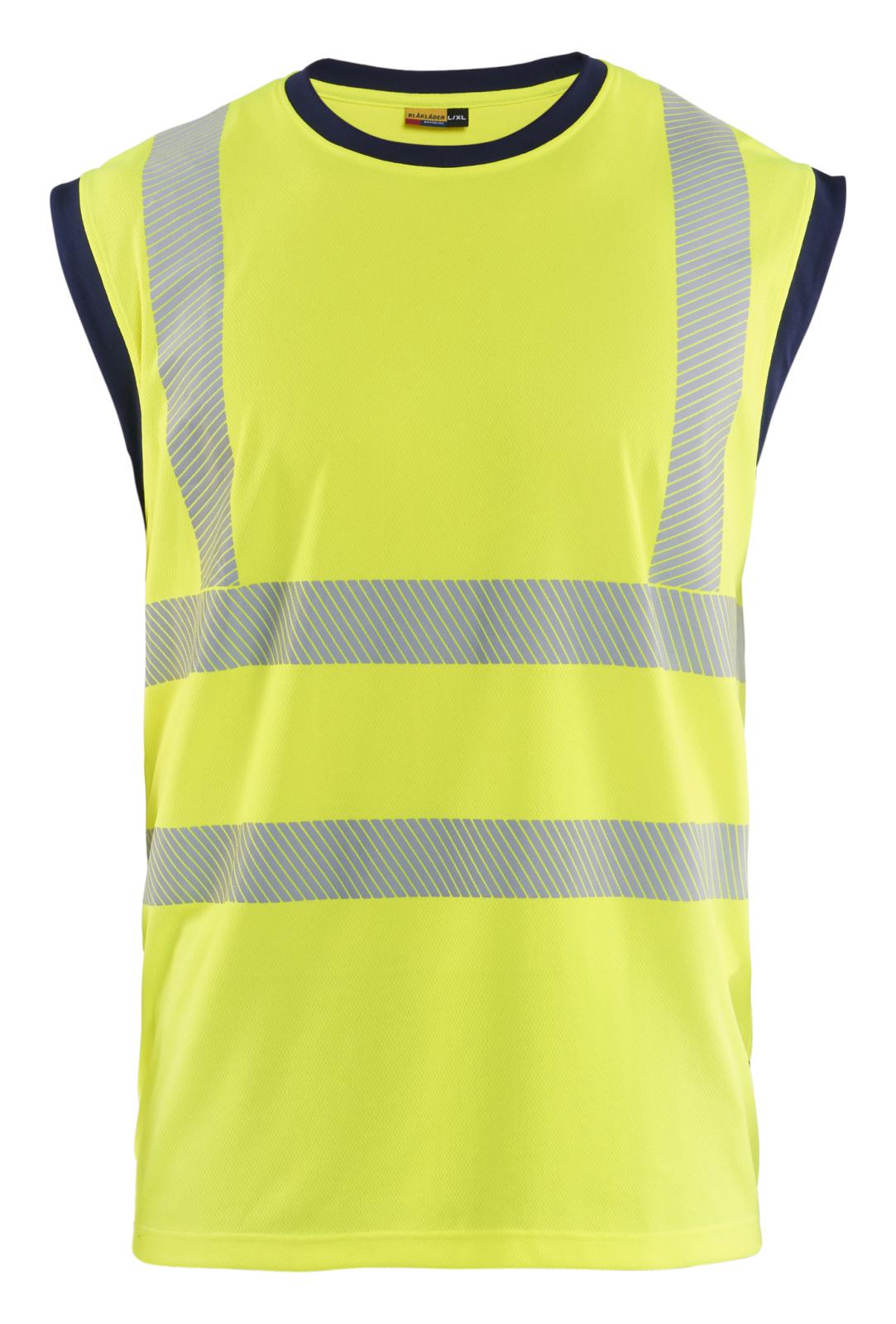 Blaklader High Vis Onderhemden 35751013 UV HiVis fluo geel-marineblauw(3389)