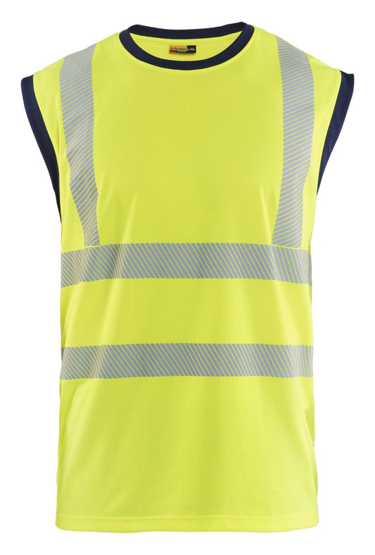Blaklader High Vis Onderhemden 35751013 UV HiVis fluo geel-marineblauw(3389)