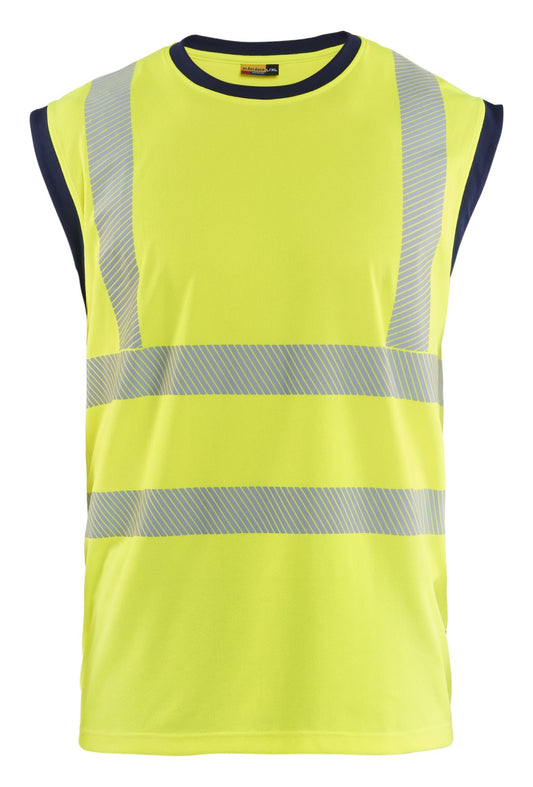 Blaklader High vis UV Onderhemden 35751013 HiVis fluo geel-marineblauw(3389)