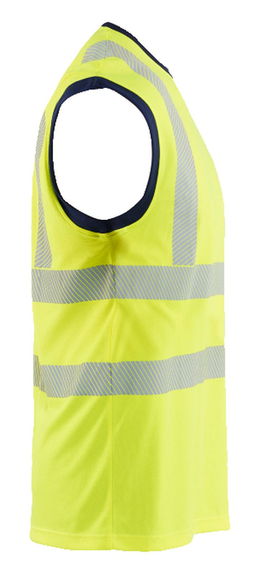 Blaklader High vis Onderhemden 35751013 UV HiVis fluo geel-marineblauw(3389)