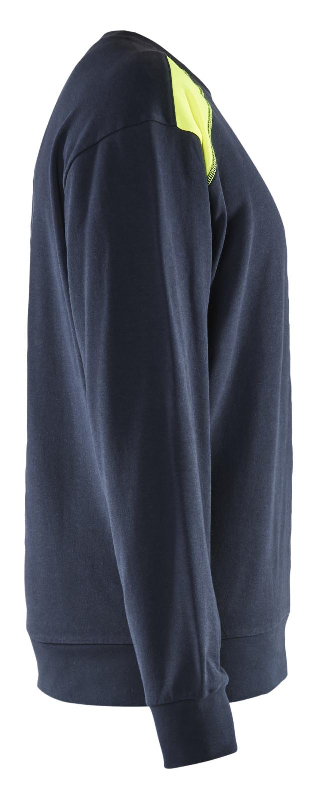 Blaklader Bi-Colour sweaters 35801158 HiVis donker marineblauw-fluo geel(8633)