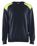 Blaklader Bi-Colour sweaters 35801158 HiVis donker marineblauw-fluo geel(8633)