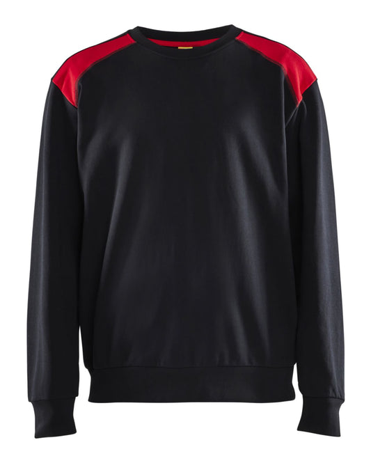 Blaklader sweatershirts 35801158 zwart-rood(9956)