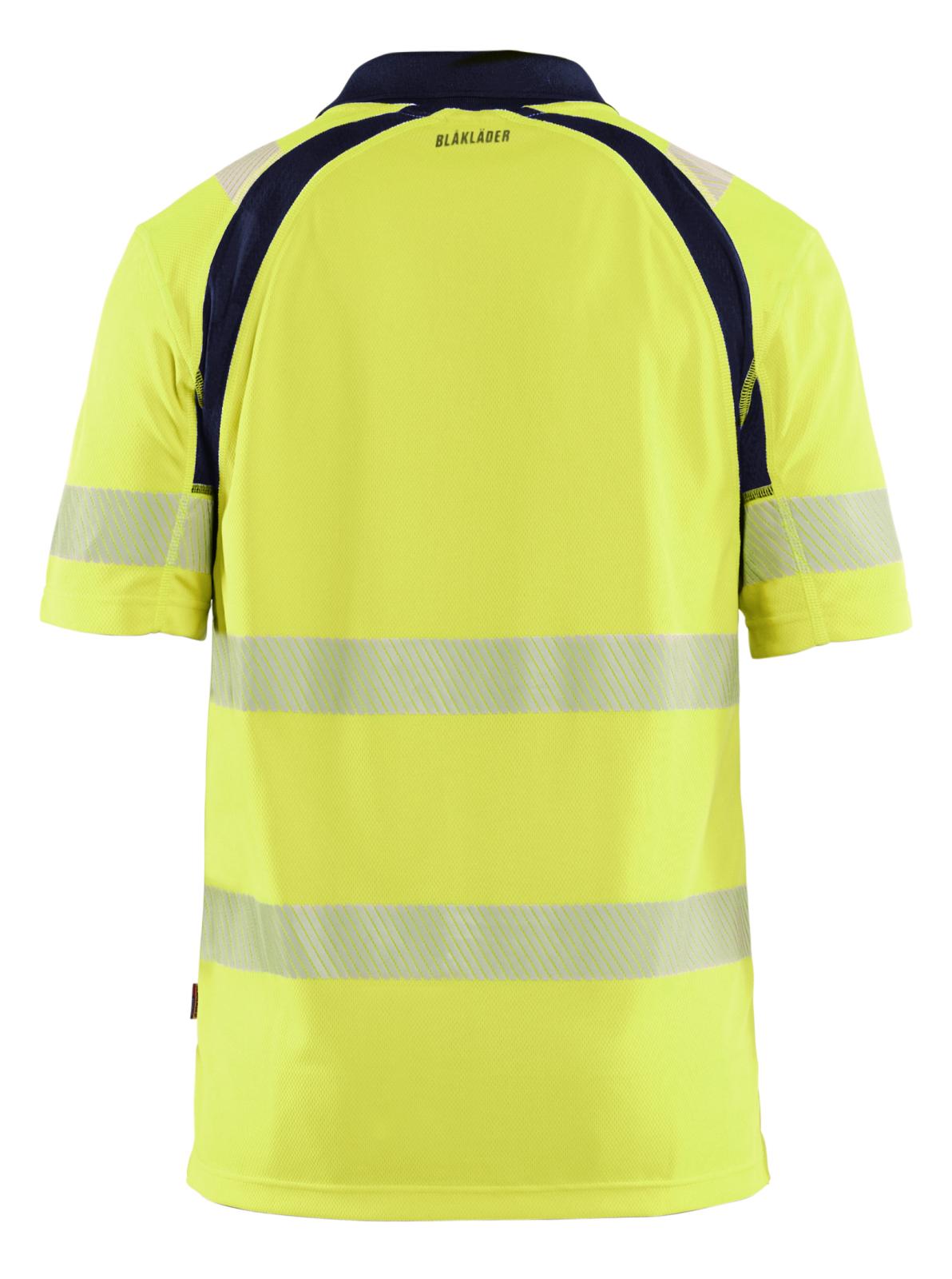 Blaklader High Vis Poloshirts 35951013 UV HiVis fluo geel-marineblauw(3389)