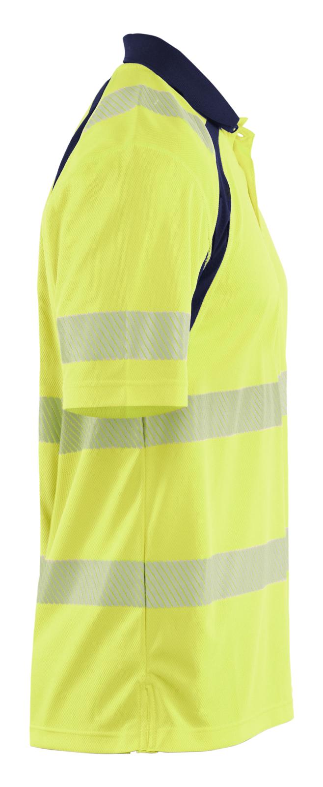 Blaklader High Vis Poloshirts 35951013 UV HiVis fluo geel-marineblauw(3389)