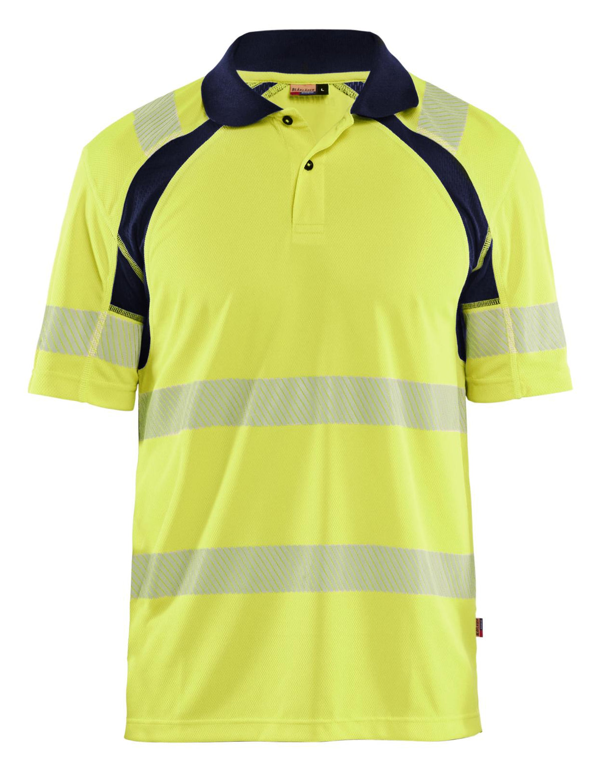 Blaklader High Vis Poloshirts 35951013 UV HiVis fluo geel-marineblauw(3389)