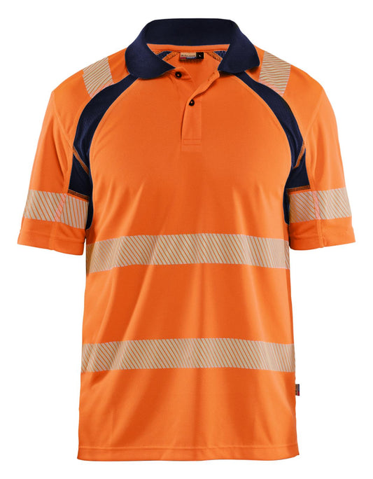 Blaklader High Vis Poloshirts 35951013 UV HiVis fluo oranje-marineblauw(5389)