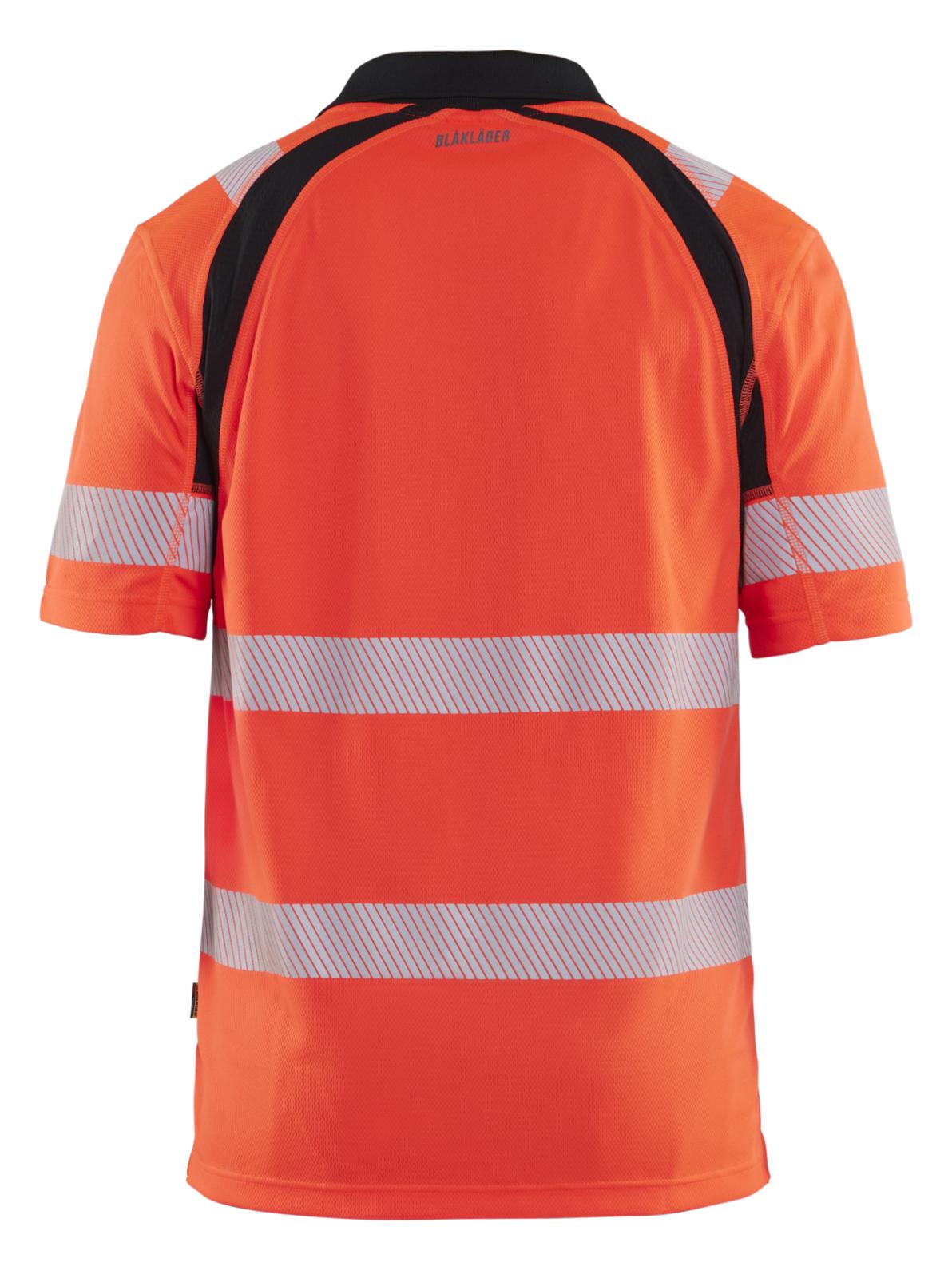Blaklader High Vis Poloshirts 35951013 UV HiVis fluo rood-zwart(5599)