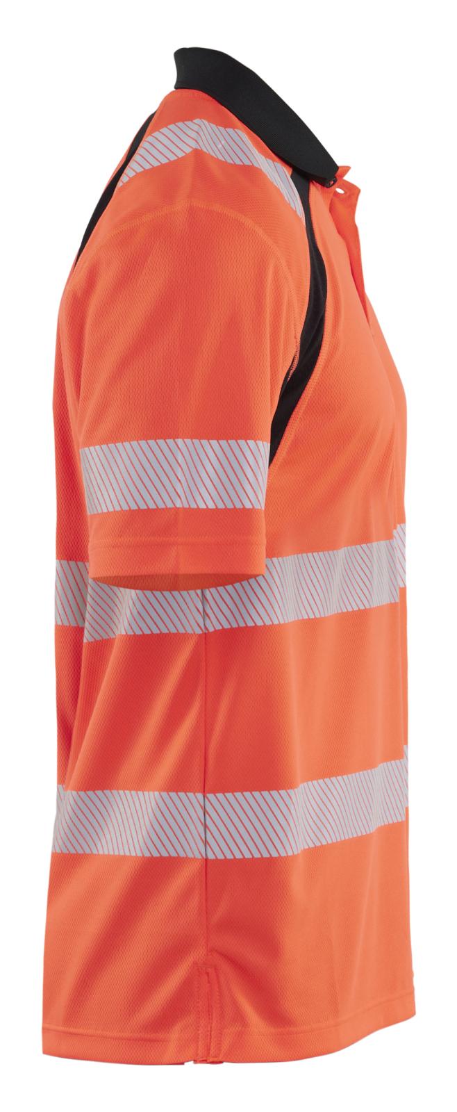 Blaklader High Vis Poloshirts 35951013 UV HiVis fluo rood-zwart(5599)