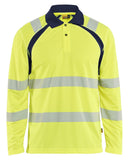 Blaklader High Vis Poloshirt 35981013 UV lange mouwen HiVis fluo geel-marineblauw(3389)