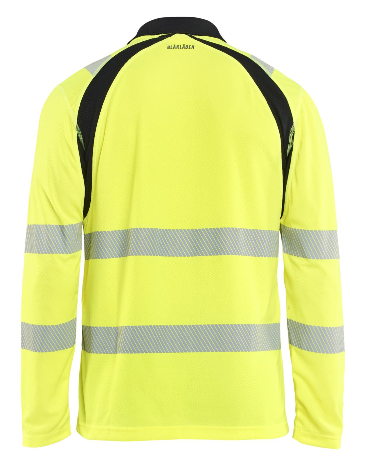 Blaklader High Vis Poloshirt 35981013 UV lange mouwen HiVis fluo geel-zwart(3399)