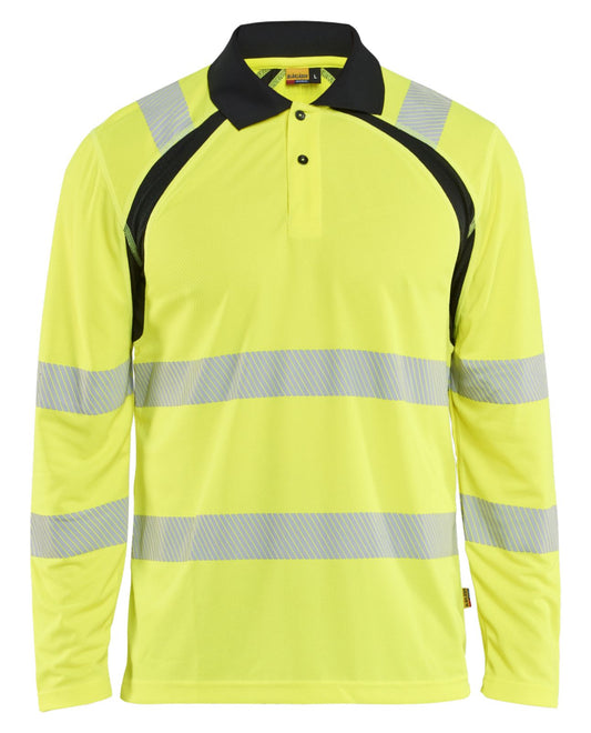 Blaklader High vis Poloshirt 35981013 UV lange mouwen HiVis fluo geel-zwart(3399)