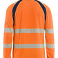Blaklader High Vis Poloshirt 35981013 UV lange mouwen HiVis fluo oranje-marineblauw(5389)