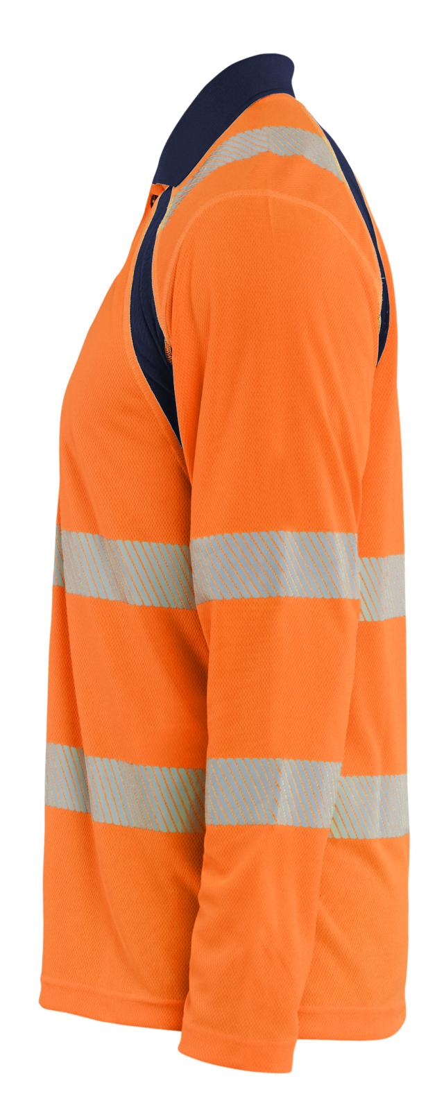 Blaklader High Vis Poloshirt 35981013 UV lange mouwen HiVis fluo oranje-marineblauw(5389)