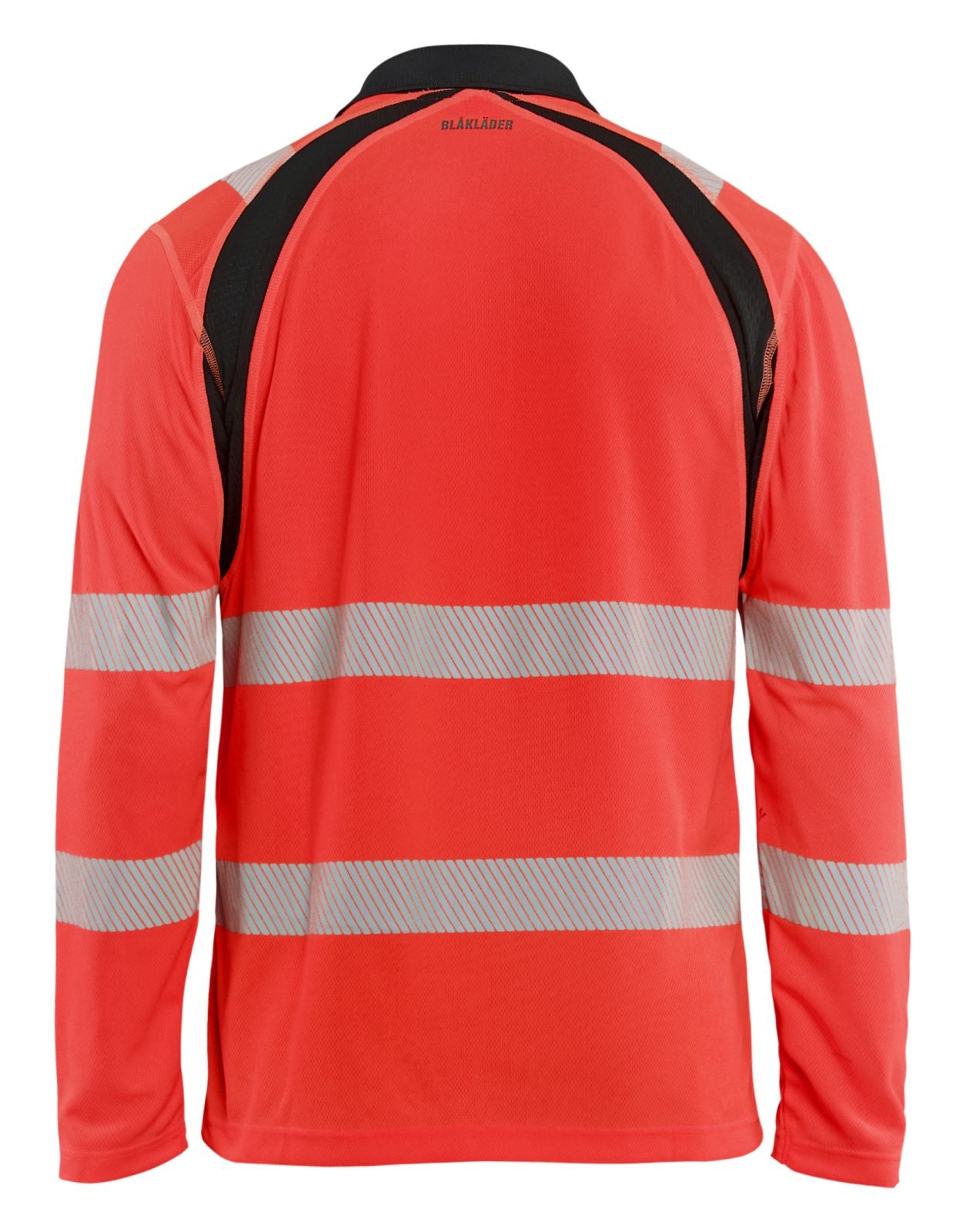 Blaklader High vis Poloshirt 35981013 UV lange mouwen HiVis fluo rood-zwart(5599)