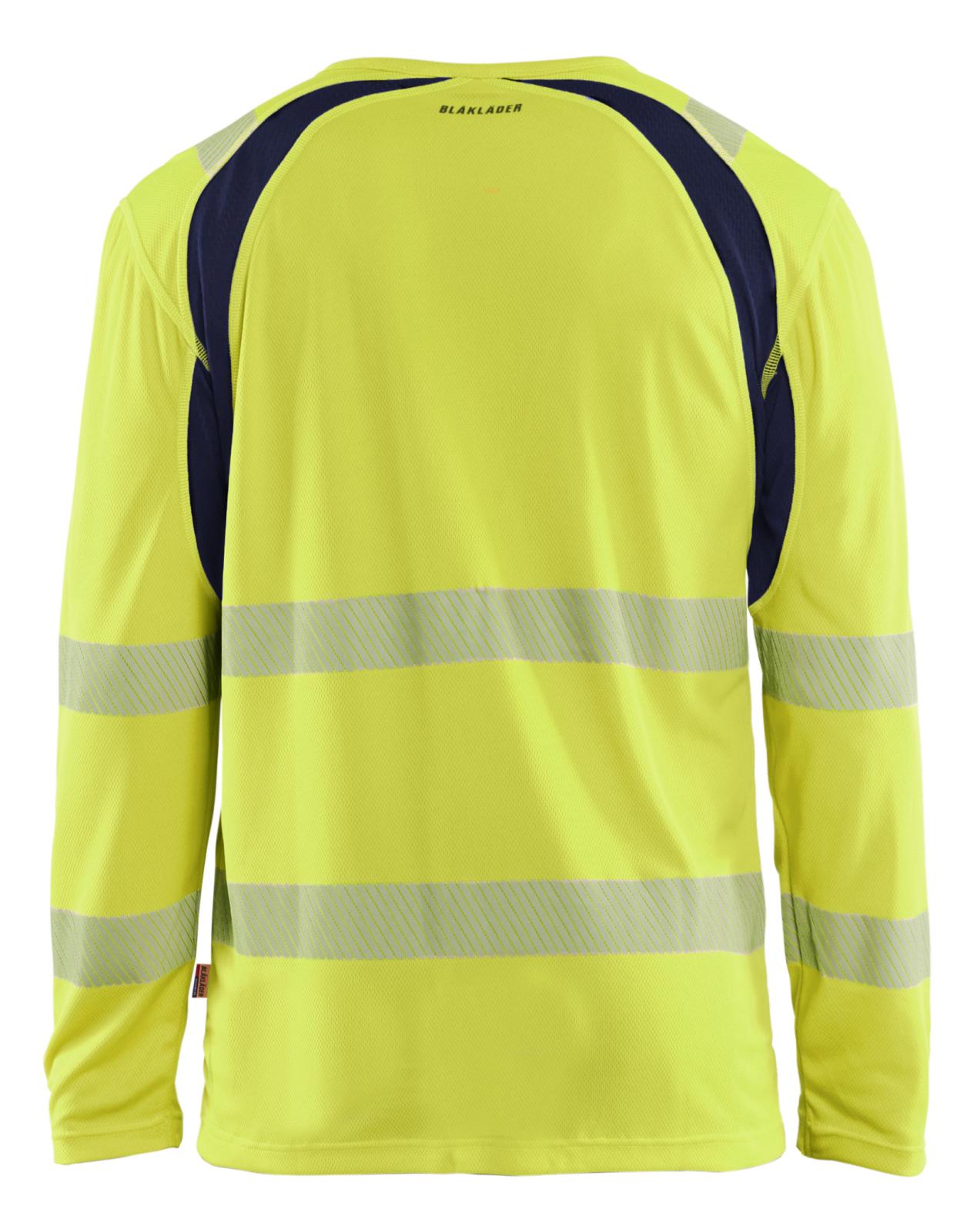 Blaklader High Vis t-shirts 35991013 UV longsleeve fluo geel-marineblauw(3389)