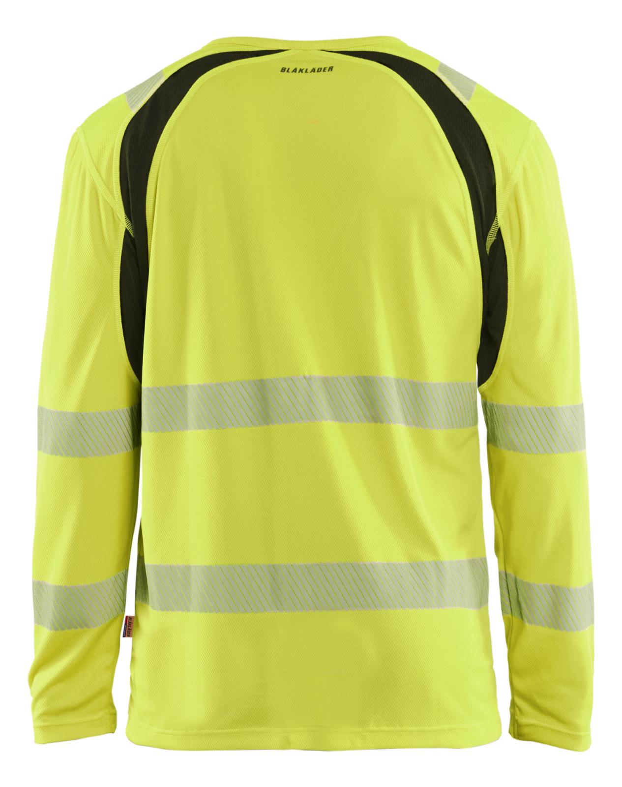 Blaklader High Vis t-shirts 35991013 UV longsleeve fluo geel-zwart(3399)