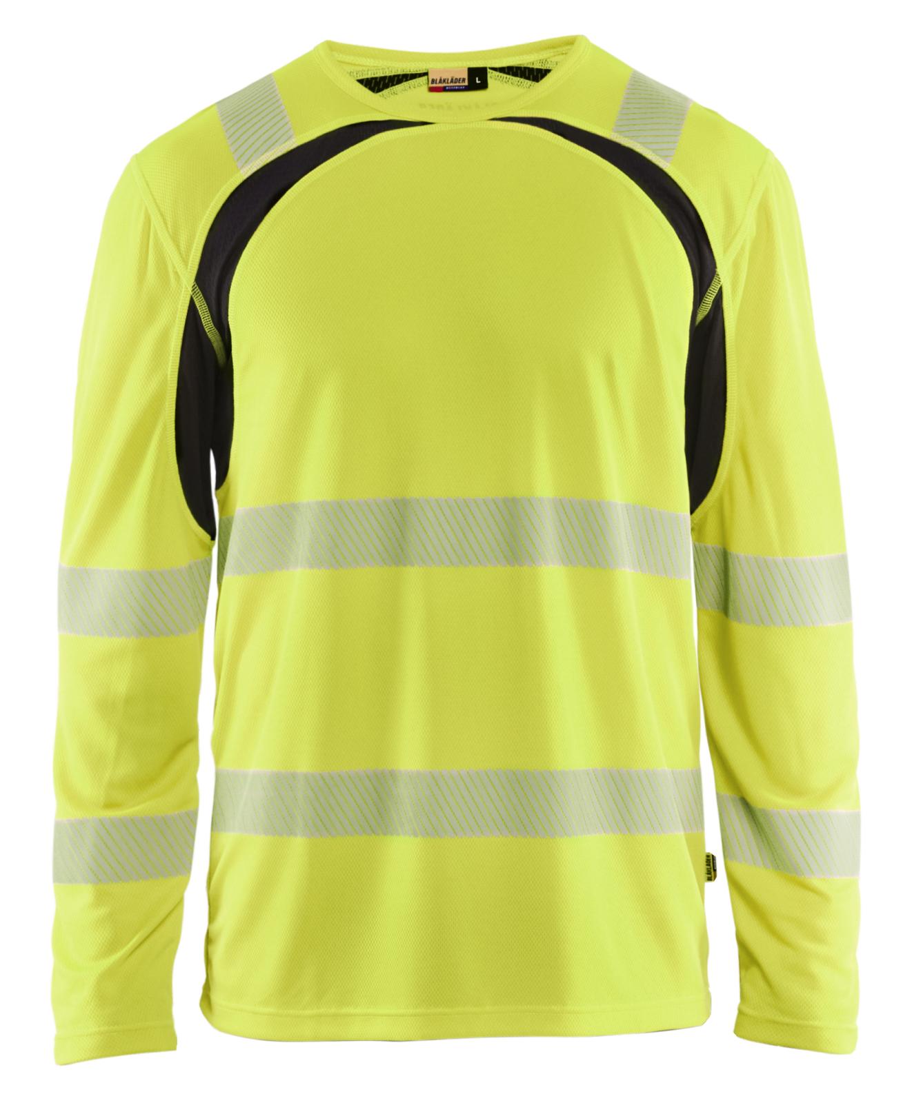 Blaklader High Vis t-shirts 35991013 UV longsleeve fluo geel-zwart(3399)