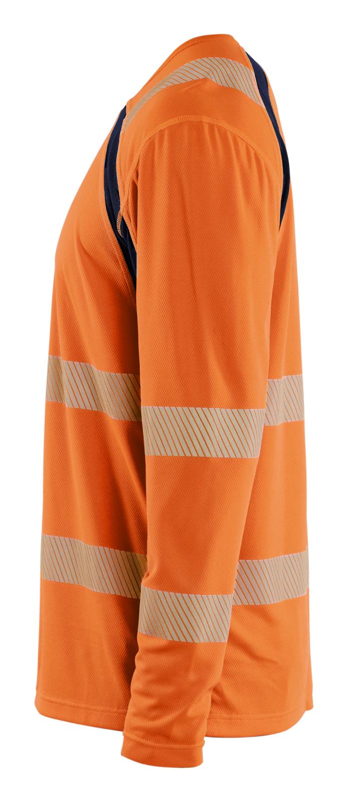 Blaklader High Vis t-shirts 35991013 UV longsleeve fluo oranje-marineblauw(5389)