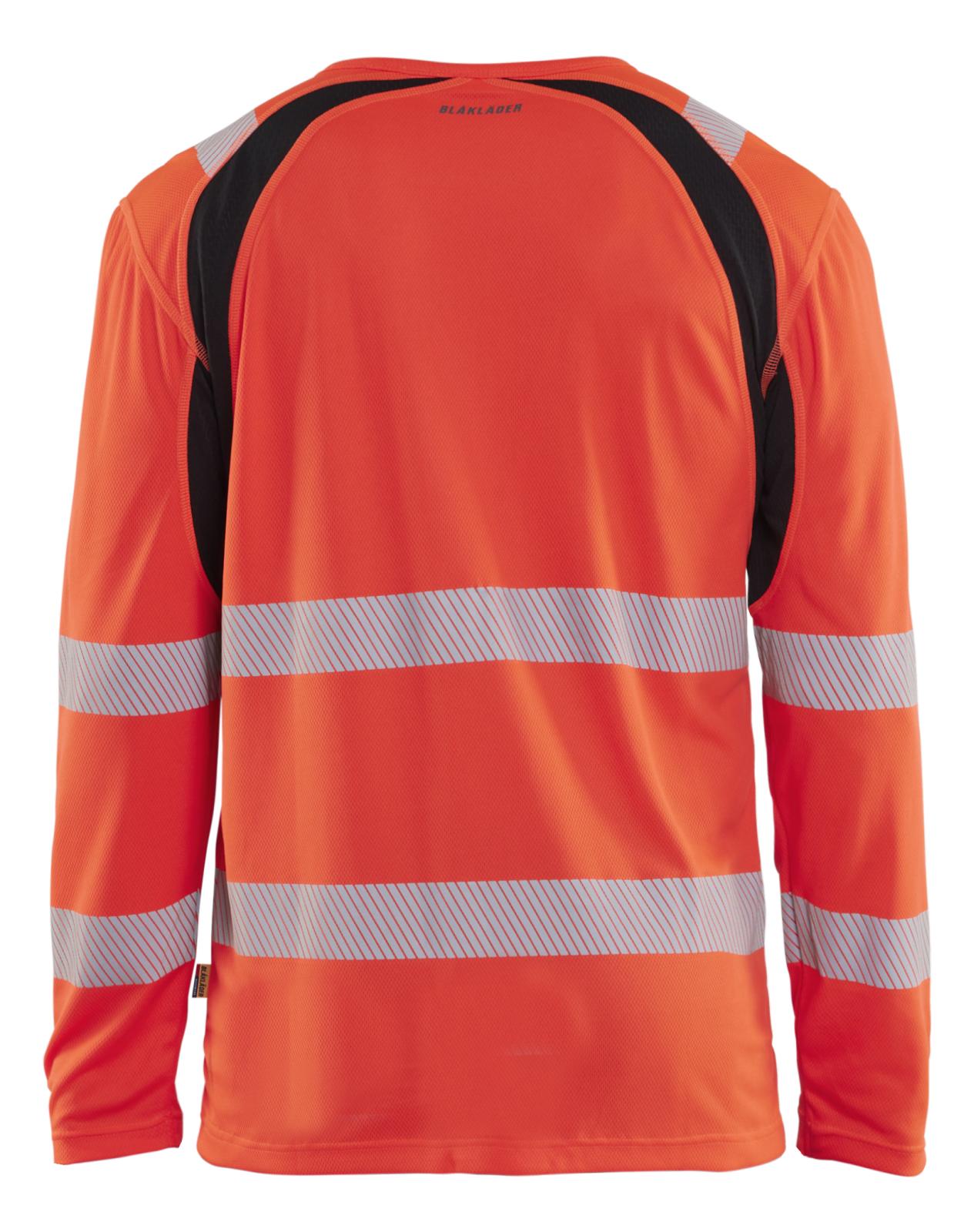 Blaklader High Vis t-shirts 35991013 UV longsleeve fluo rood-zwart(5599)