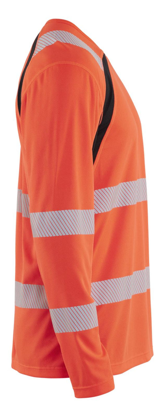 Blaklader High Vis t-shirts 35991013 UV longsleeve fluo rood-zwart(5599)