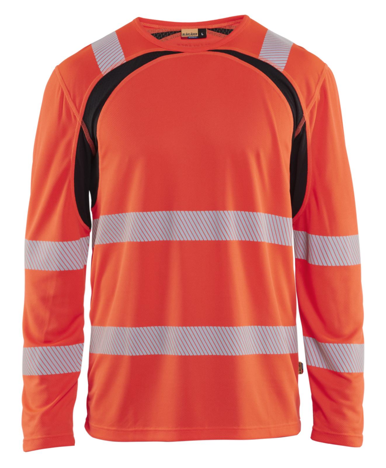 Blaklader High Vis t-shirts 35991013 UV longsleeve fluo rood-zwart(5599)