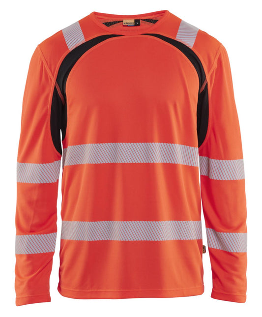 Blaklader High Vis t-shirts 35991013 UV longsleeve fluo rood-zwart(5599)
