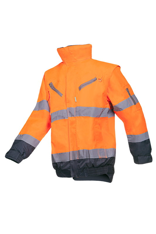 Sioen Jassen Campbell HiVis Uitneembare voering fluo oranje-marineblauw