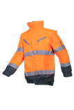 Sioen Jassen Campbell HiVis Uitneembare voering fluo oranje-marineblauw