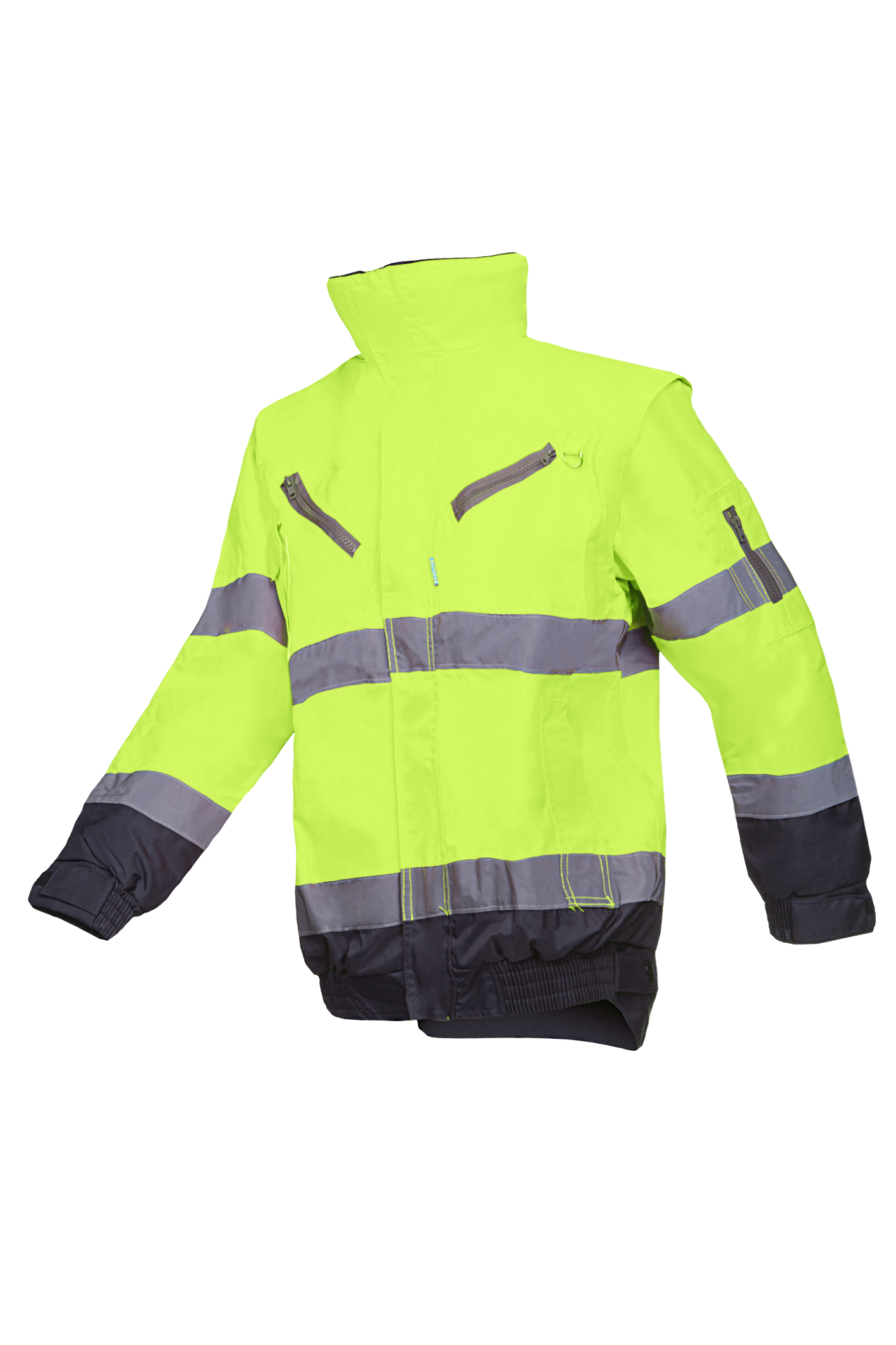 Sioen Jassen Campbell HiVis Uitneembare voering fluo geel-marineblauw