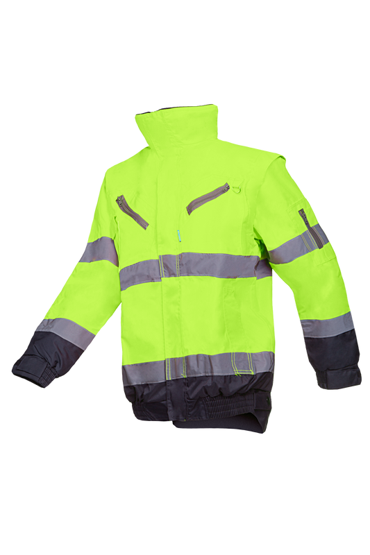 Sioen Jassen Campbell HiVis Uitneembare voering fluo geel-marineblauw
