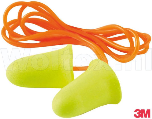 3M E-A-R Oordoppen Soft FX- Cord Polyurethaanschuim Aan koordje Dispenser- 200 paar fluo-groen