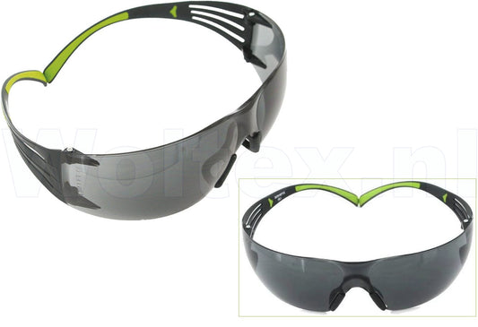 3M SecureFit Brillen SF400 SF402AFG AS/AF Anti kras- anti damp UVA en UVB-bescherming grijs