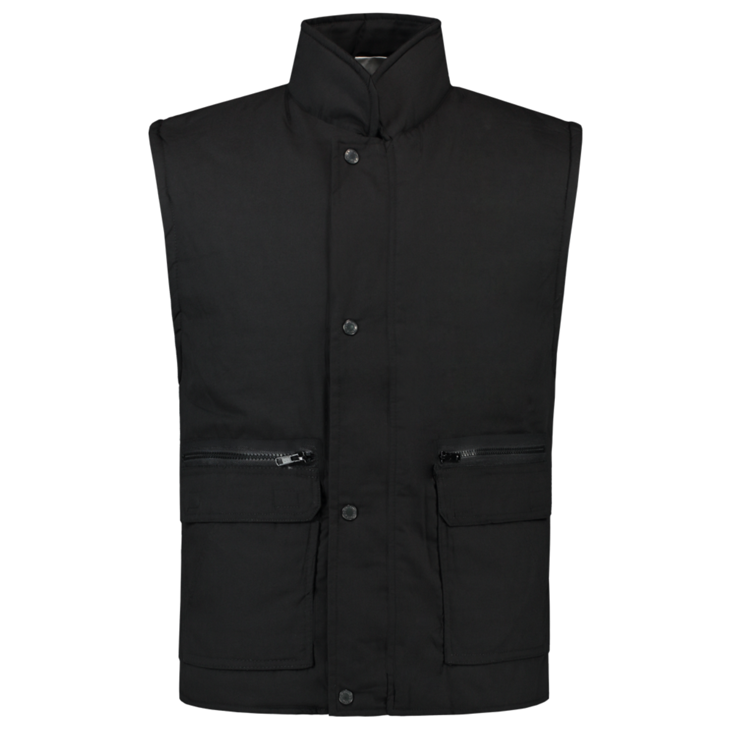 Tricorp Casual Bodywarmers 401001-BW160 Drukknopen Polyester- katoen zwart(black)