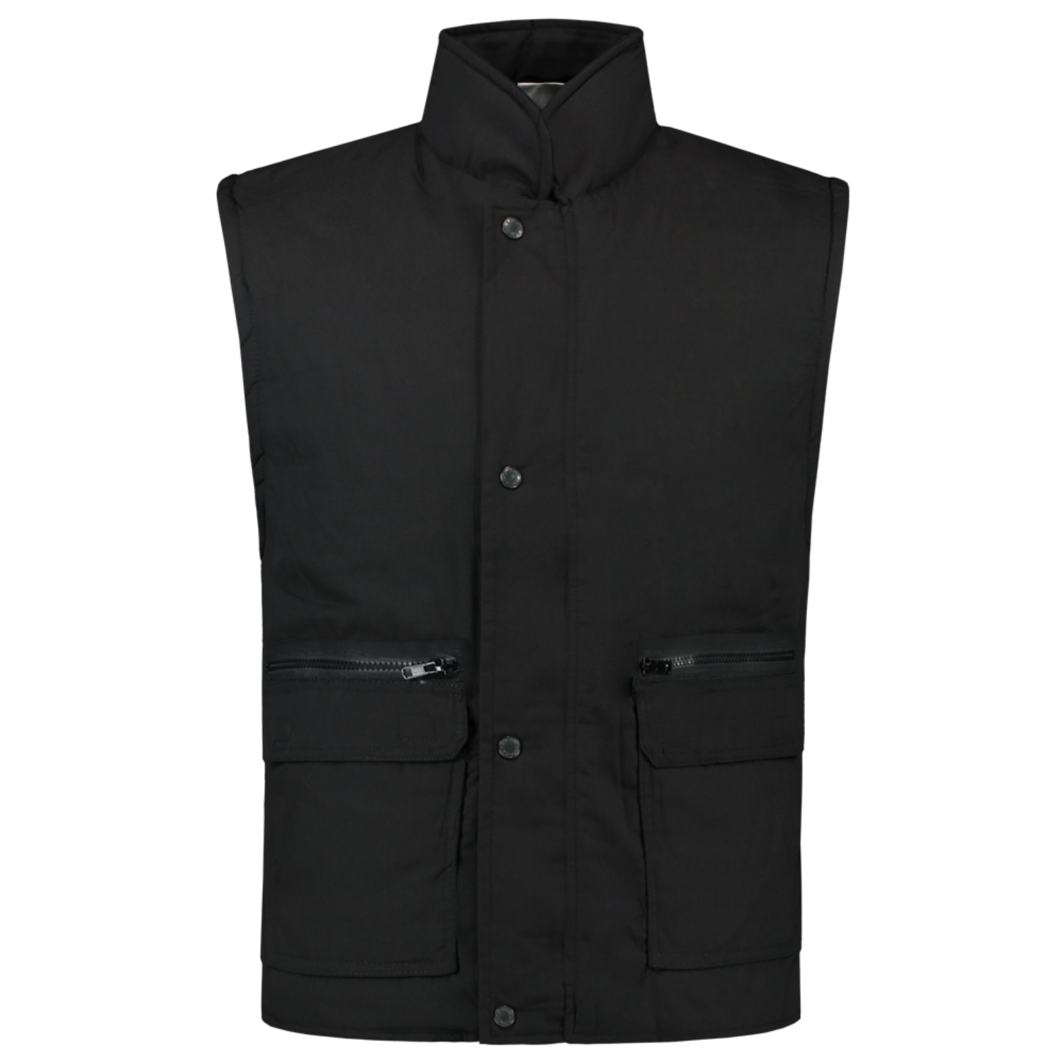 Tricorp Casual Bodywarmers 401001-BW160 Drukknopen Polyester- katoen zwart(black)
