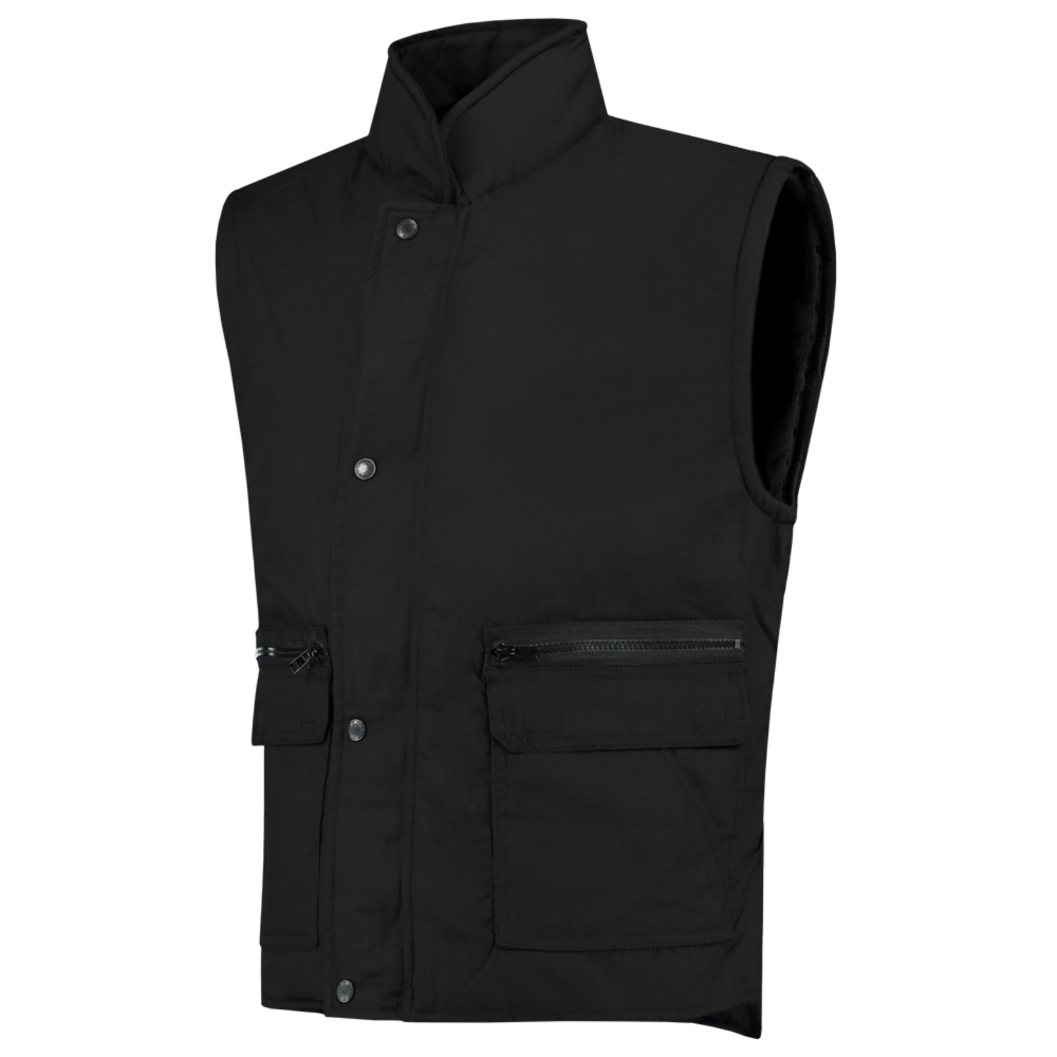 Tricorp Casual Bodywarmers 401001-BW160 Drukknopen Polyester- katoen zwart(black)