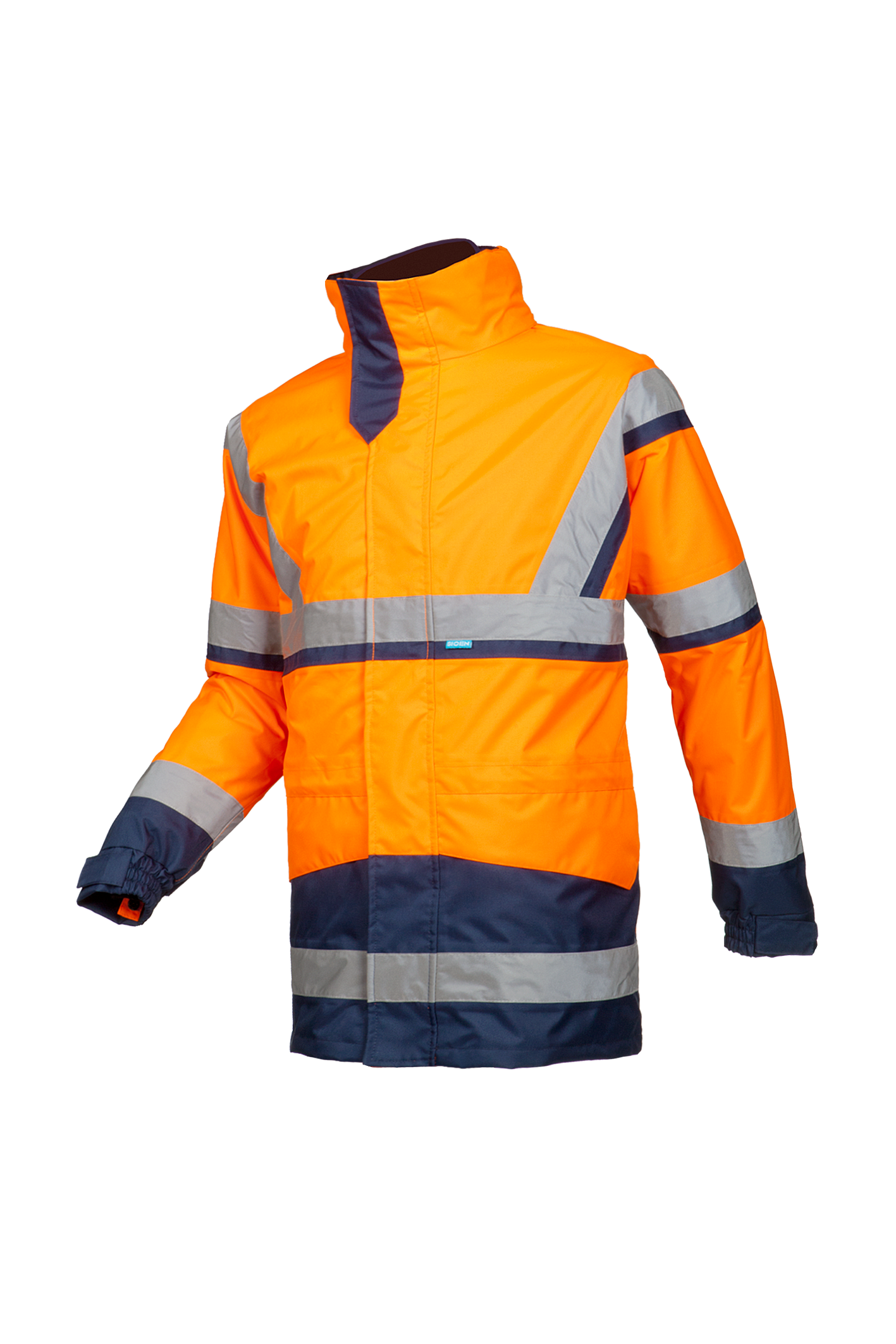 Sioen Jassen Powell regen HiVis fluo oranje-marineblauw