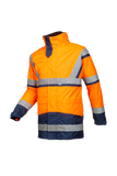 Sioen Jassen Powell regen HiVis fluo oranje-marineblauw