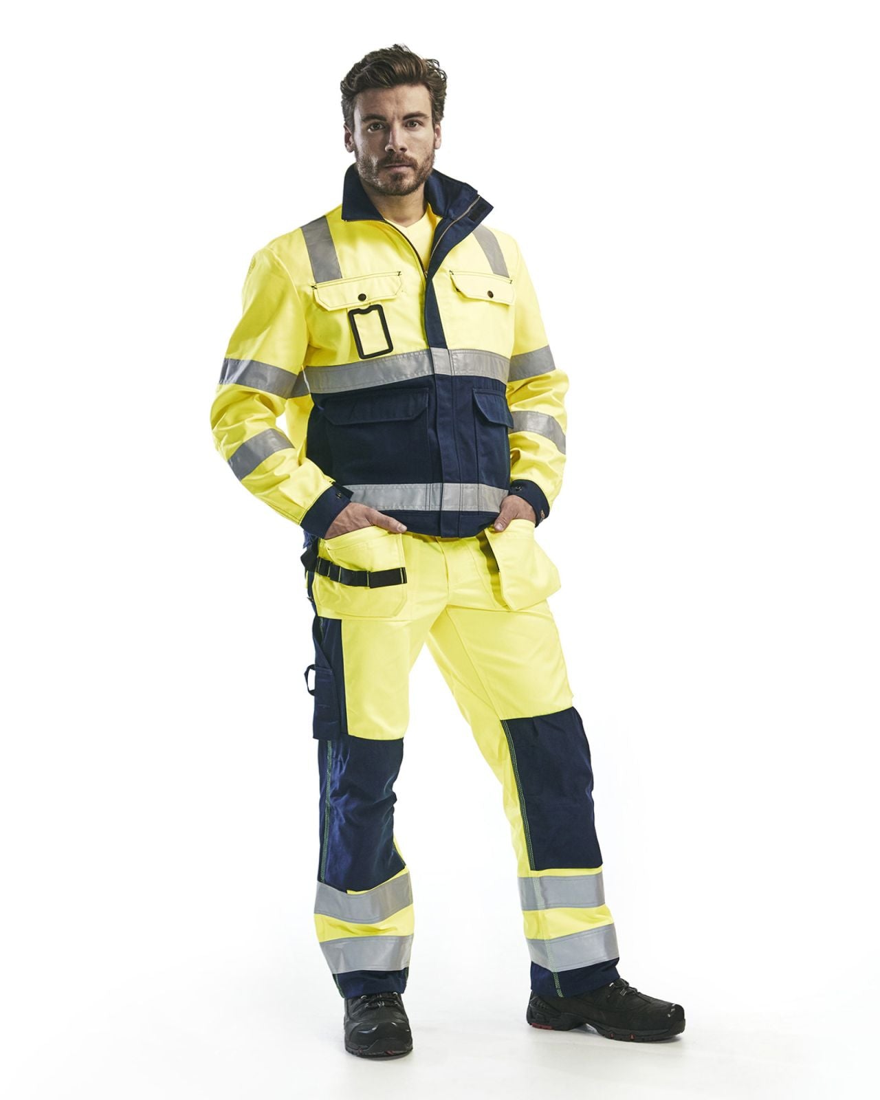 Blaklader Jassen 40231804 HiVis fluo geel-marineblauw(3389)