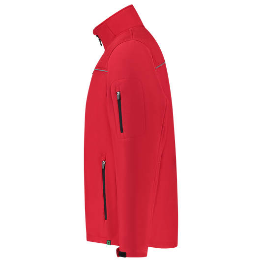 Tricorp Rewear Luxe Jassen 402701 softshell winddicht unisex rood(red)