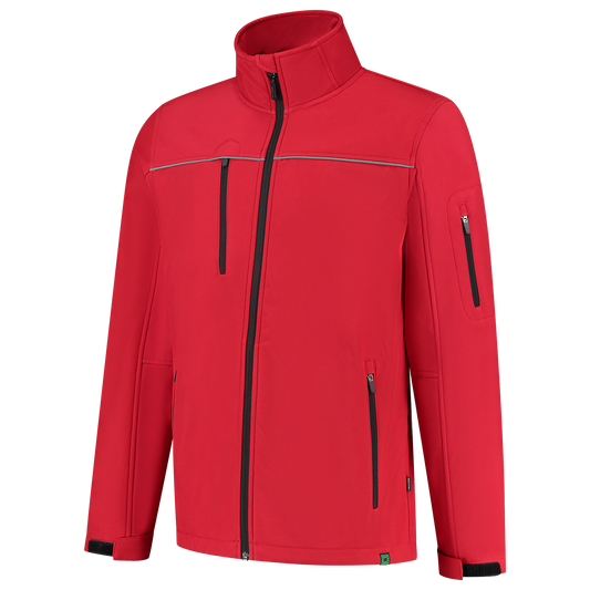 Tricorp Rewear Luxe Jassen 402701 softshell winddicht unisex rood(red)